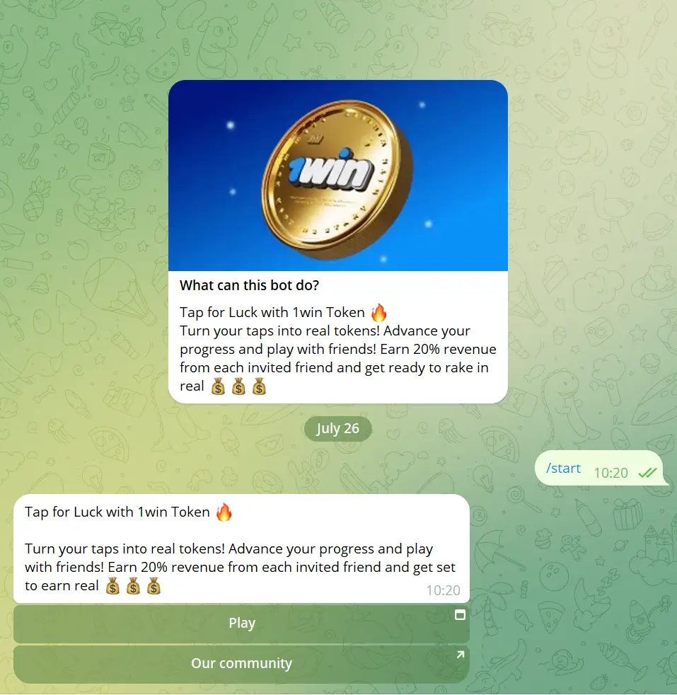1win telegram bot